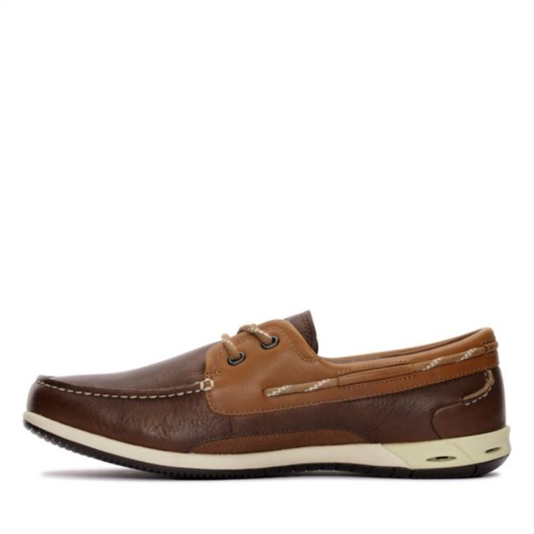 Cuero Marron Clarks Orson Harbour Cuero Marron