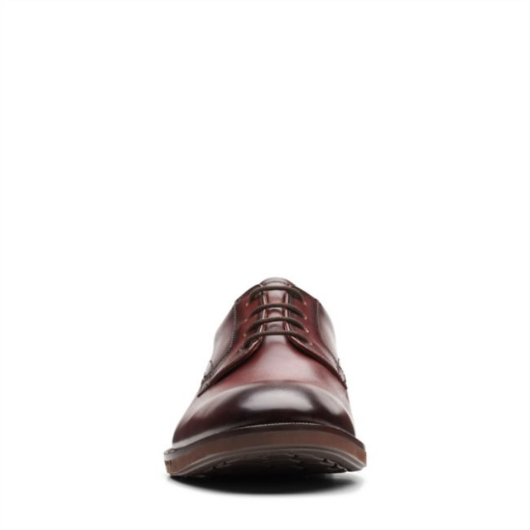 Cuero Marron Un Hugh Encaje Cuero Marron Clarks