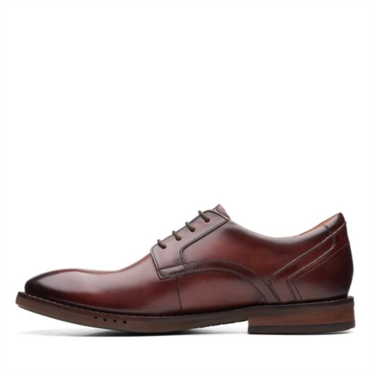 Cuero Marron Un Hugh Encaje Cuero Marron Clarks