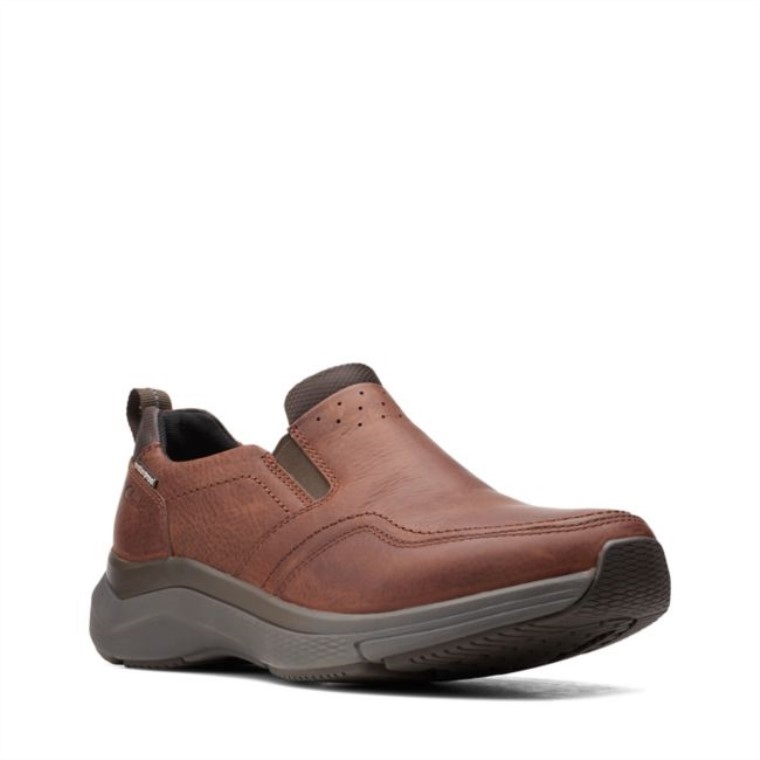 Marron Aceitoso Clarks Wave 20 Edge Marron Aceitoso