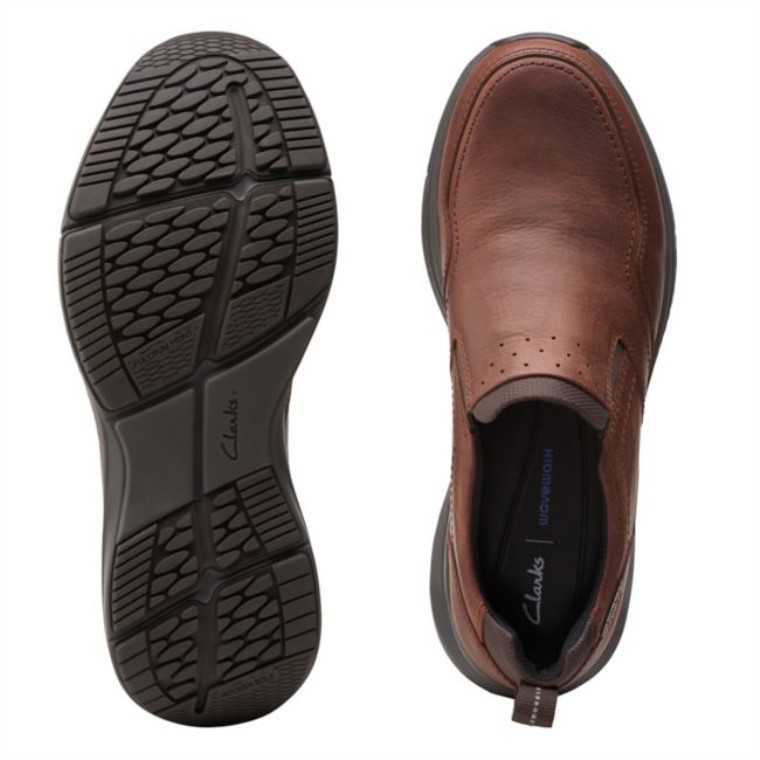 Marron Aceitoso Clarks Wave 20 Edge Marron Aceitoso