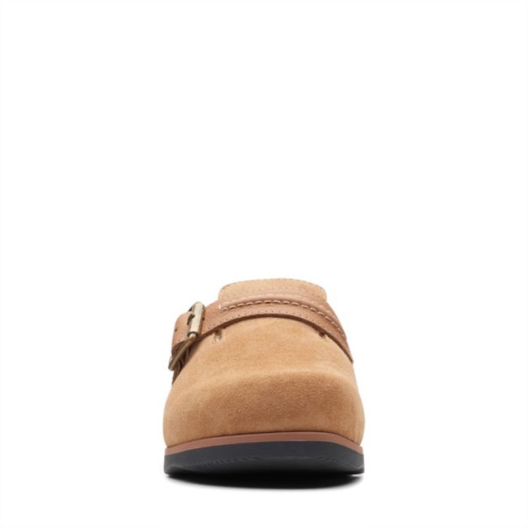 Brynn Slide Gamuza Bronceada Clarks Gamuza Bronceada