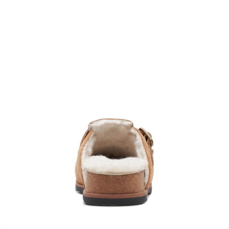 Brynn Slide Gamuza Bronceada Clarks Gamuza Bronceada