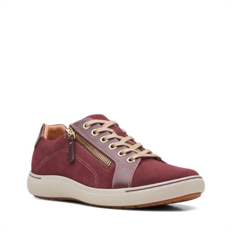 Burdeos Clarks Nalle Encaje Burdeos