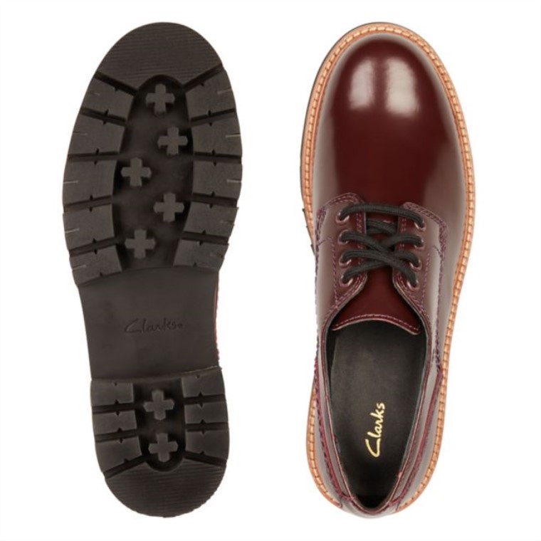 Cuero Burdeos Orianna Derby Cuero Burdeos Clarks