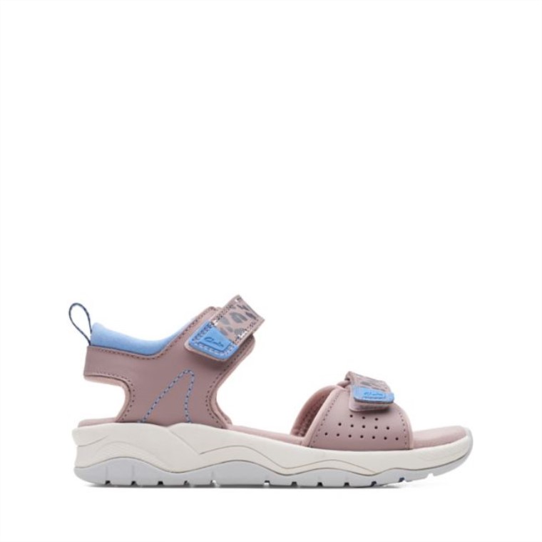 C Lowder Print Kid Gris/rosa Clarks Gris/rosa