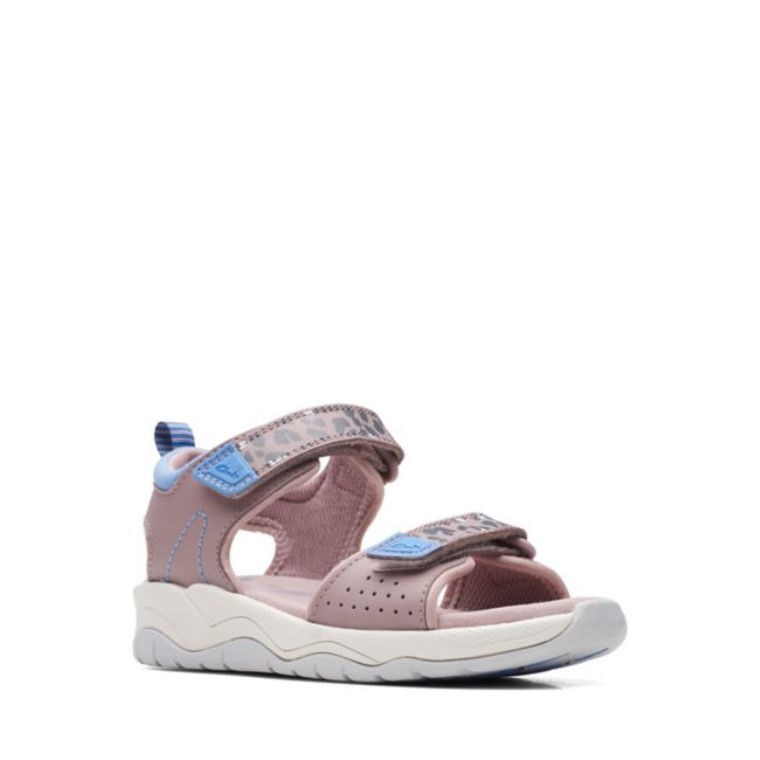 C Lowder Print Kid Gris/rosa Clarks Gris/rosa