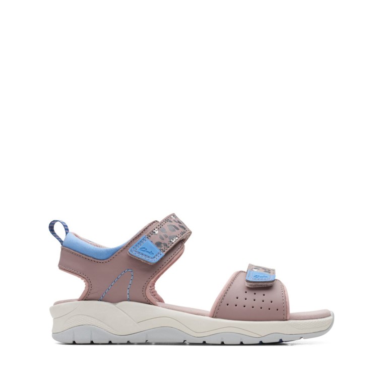 C Estampado Lowder Gris Antiguo/rosa Clarks Gris/rosa