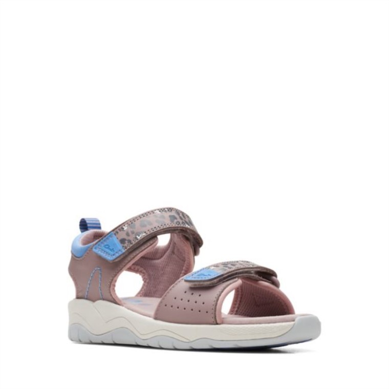 C Estampado Lowder Gris Antiguo/rosa Clarks Gris/rosa