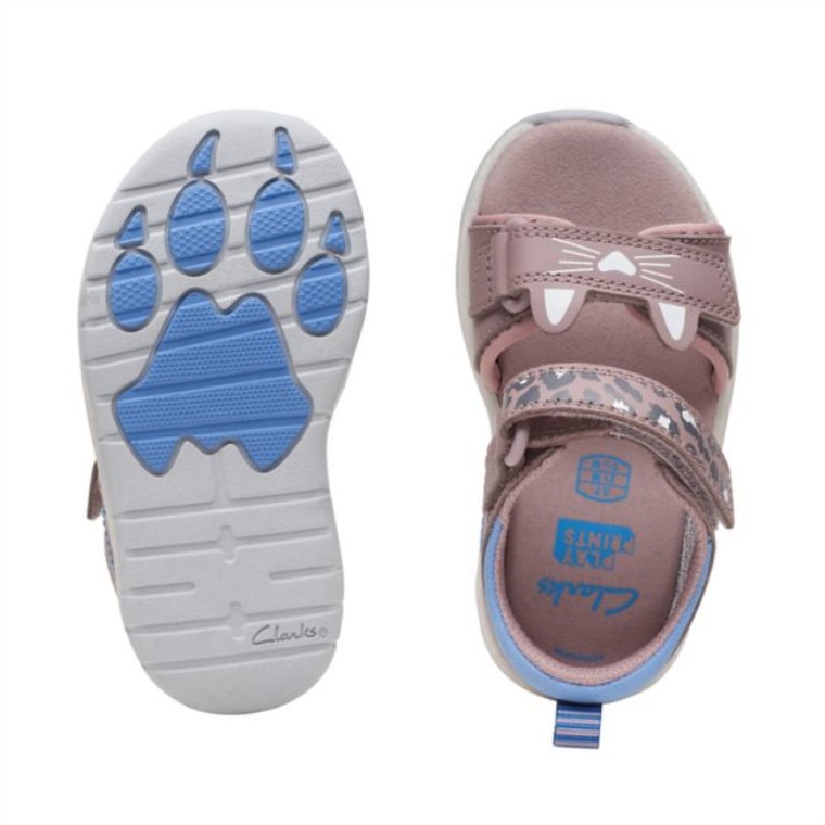 C Lowder Estampado Niño Gris/rosa Gris/rosa Clarks