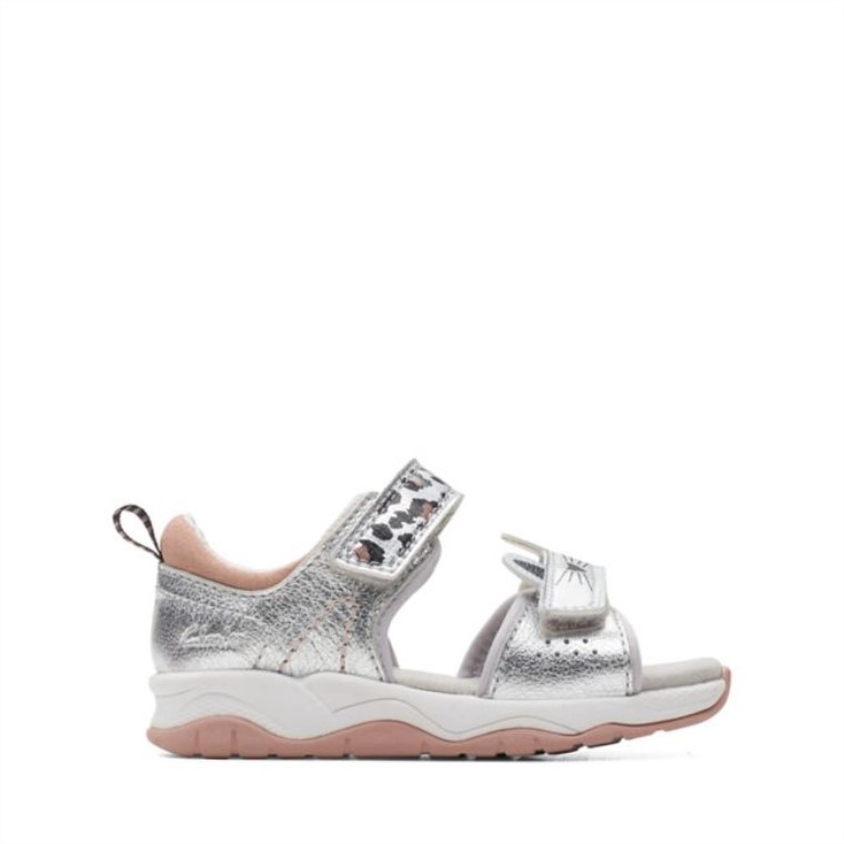 C Lowder Estampado Niño Plata Clarks Plata