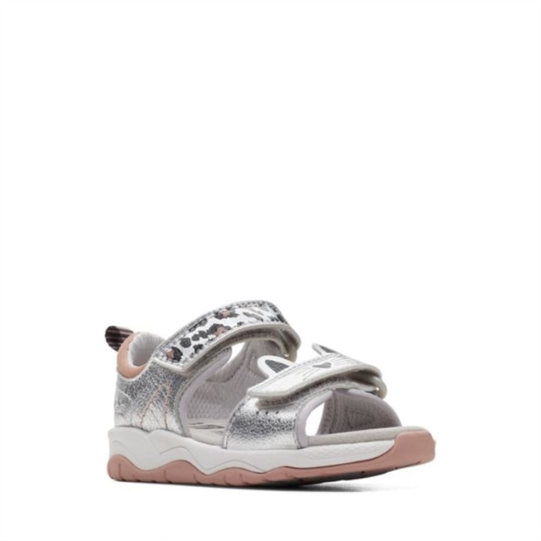 C Lowder Estampado Niño Plata Clarks Plata