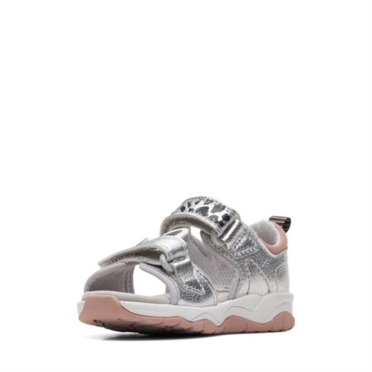 C Lowder Estampado Niño Plata Clarks Plata