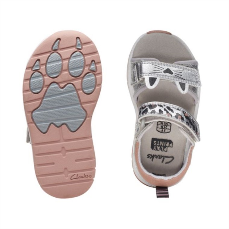 C Lowder Estampado Niño Plata Clarks Plata