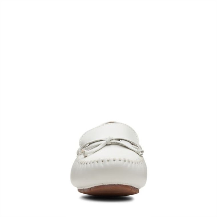 C Mocc Corbata Cuero Blanco Cuero Blanco Clarks