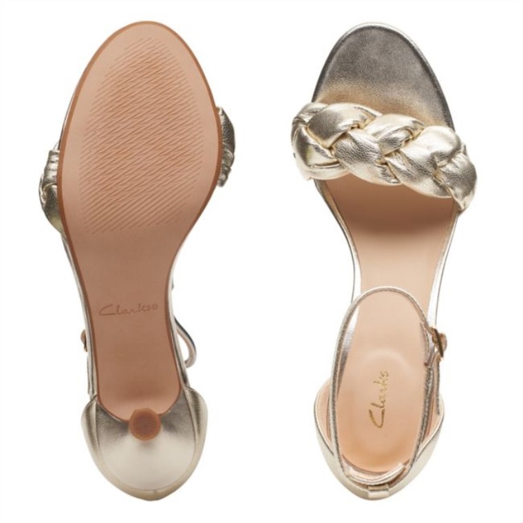 Sandalia Amali Piel Champagne Clarks Piel Champagne