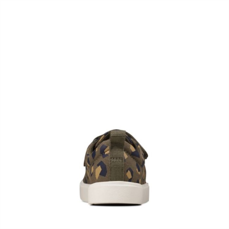 Ciudad Niño Brillante Camo Verde Oliva Clarks Camo Verde Oliva
