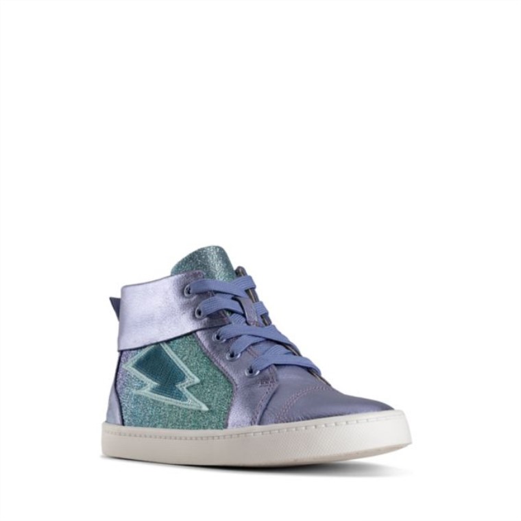 Ciudad Mito Niño Cuero Lila Clarks Cuero Lila