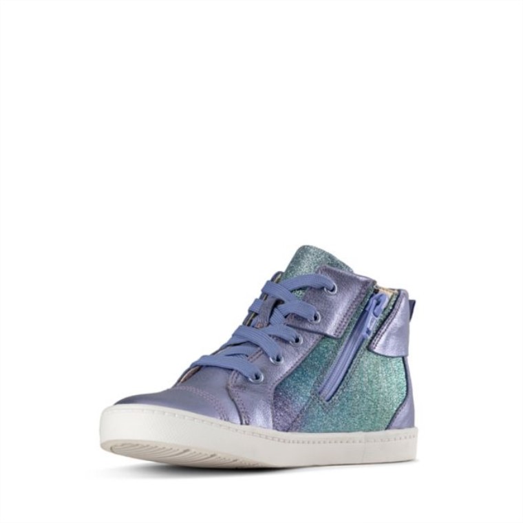 Ciudad Mito Niño Cuero Lila Clarks Cuero Lila