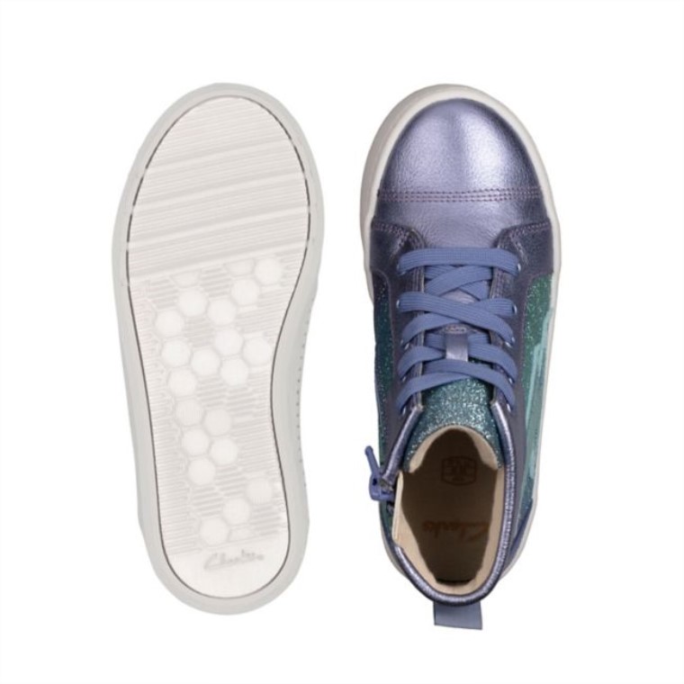 Ciudad Mito Niño Cuero Lila Clarks Cuero Lila