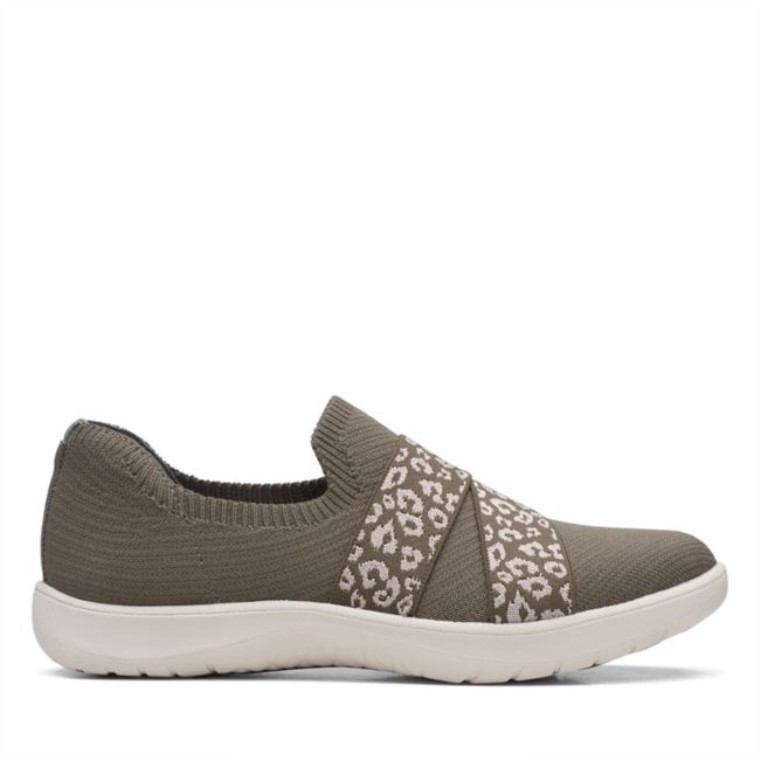 Clarks Adella Stride Oliva Oscuro Oliva Oscuro