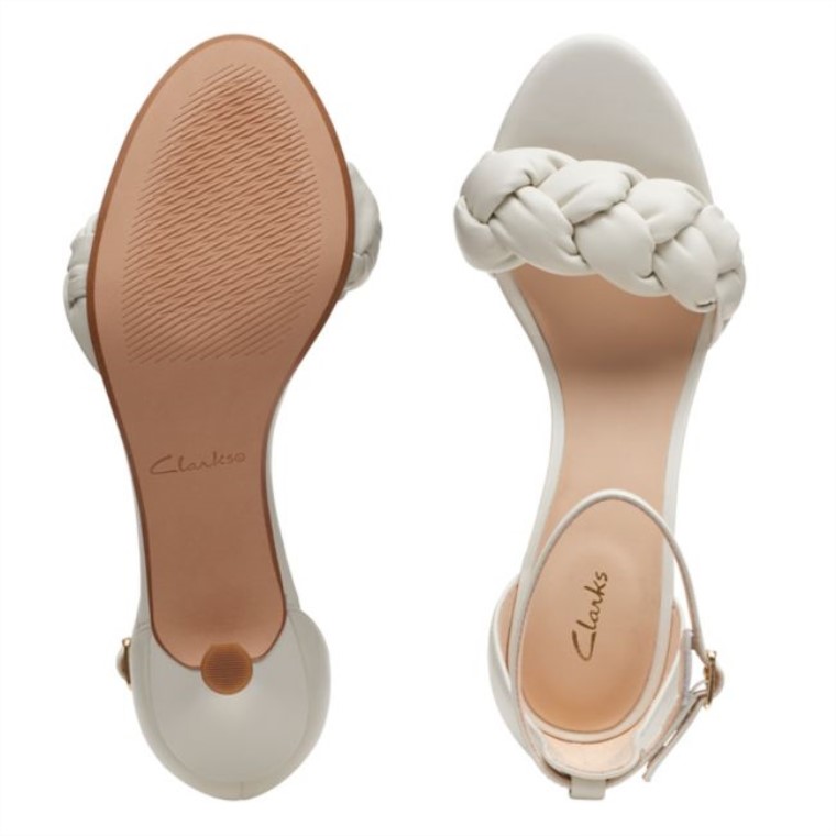 Sandalia Clarks Amali Cuero Blanco Cuero Blanco