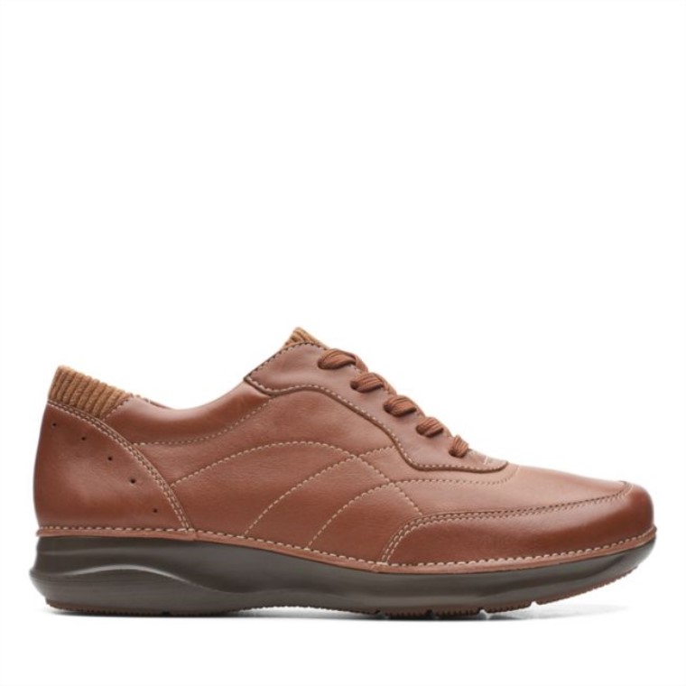 Corbata Clarks Appley Cuero Marrón Oscuro Cuero Marrón Oscuro