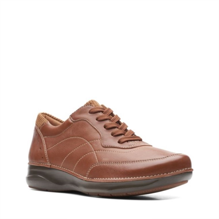 Corbata Clarks Appley Cuero Marrón Oscuro Cuero Marrón Oscuro