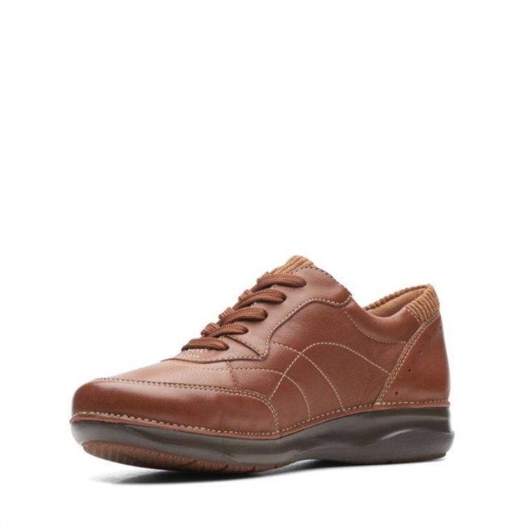 Corbata Clarks Appley Cuero Marrón Oscuro Cuero Marrón Oscuro