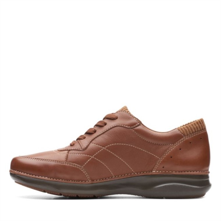 Corbata Clarks Appley Cuero Marrón Oscuro Cuero Marrón Oscuro