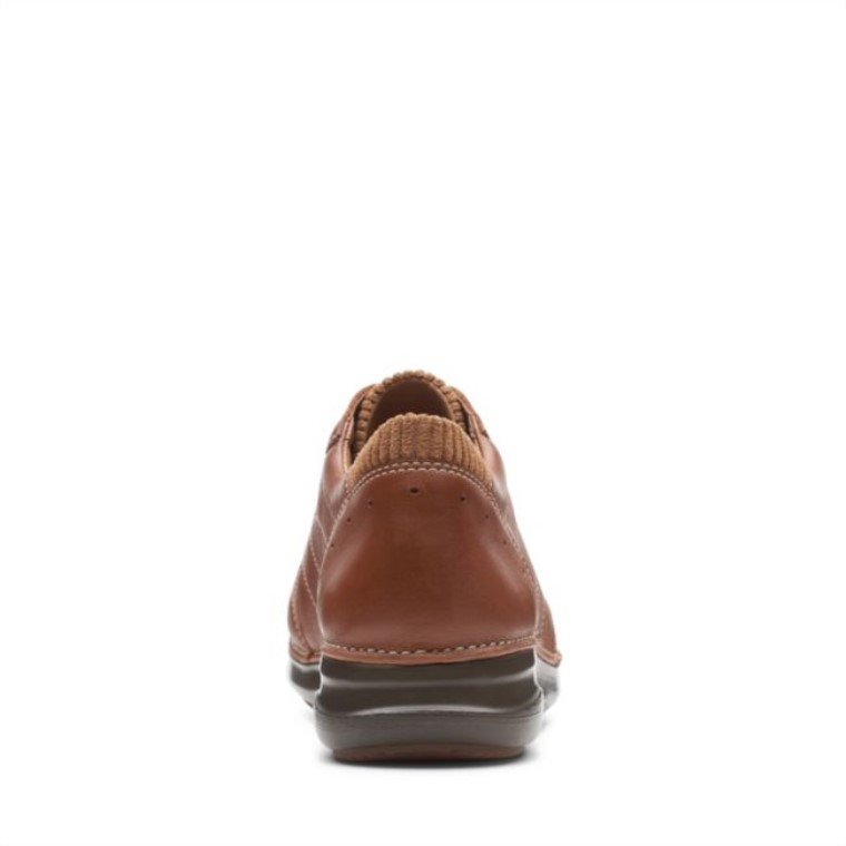 Corbata Clarks Appley Cuero Marrón Oscuro Cuero Marrón Oscuro