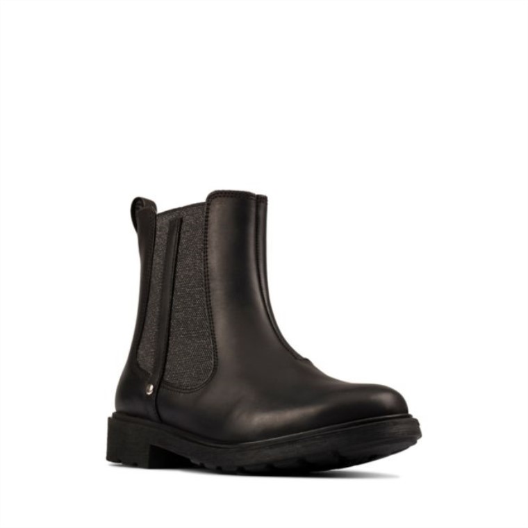 Clarks Astrol Ortoddler Cuero Negro Cuero Negro