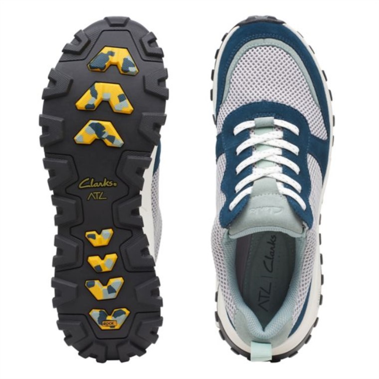 Clarks Atl Trek Free Impermeable Combinación Verde Azulado Combinación Verde Azulado
