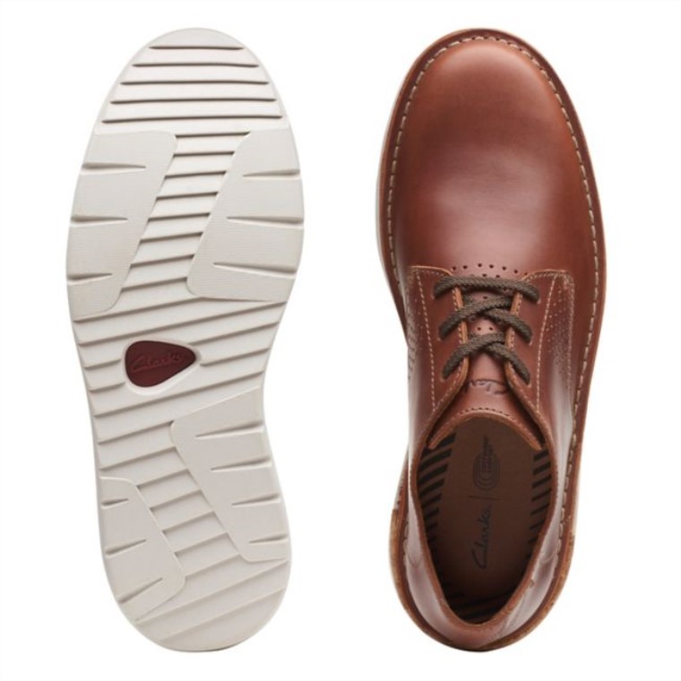 Clarks B Runo Low Cuero Marrón Claro Cuero Marrón Claro