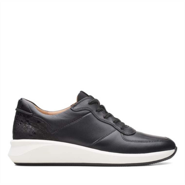 Cuero Combi Negro Clarks Un Rio Sprint Cuero Combi Negro