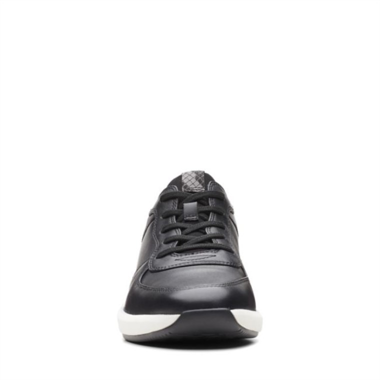 Cuero Combi Negro Clarks Un Rio Sprint Cuero Combi Negro