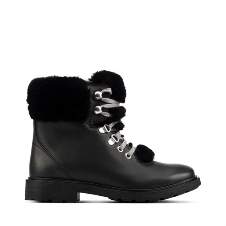 Clarks Cuero Negro Astrol Excursionista Niño Cuero Negro