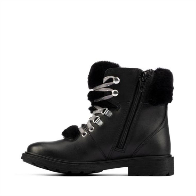 Clarks Cuero Negro Astrol Excursionista Niño Cuero Negro