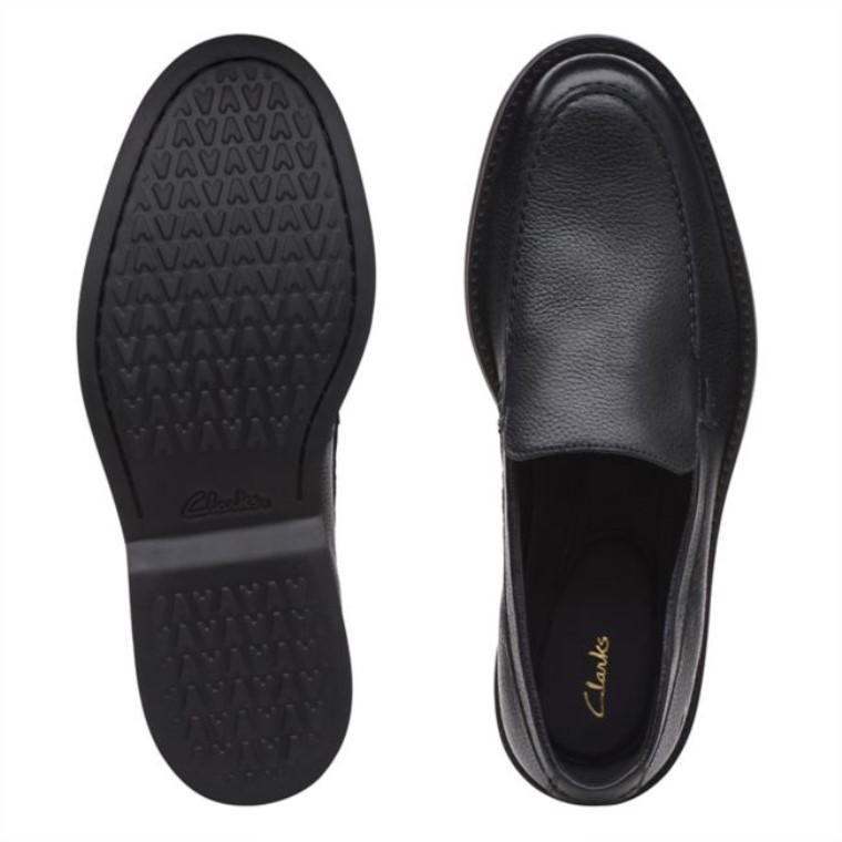 Cuero Negro Clarks Atticus Lt Edge Cuero Negro