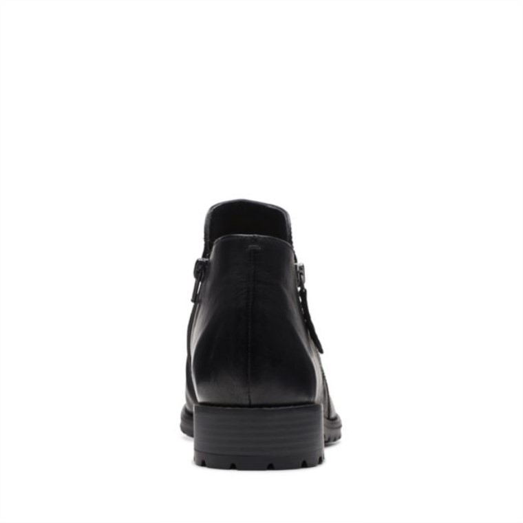 Cuero Negro Clarks Cremallera Clarkwell Cuero Negro