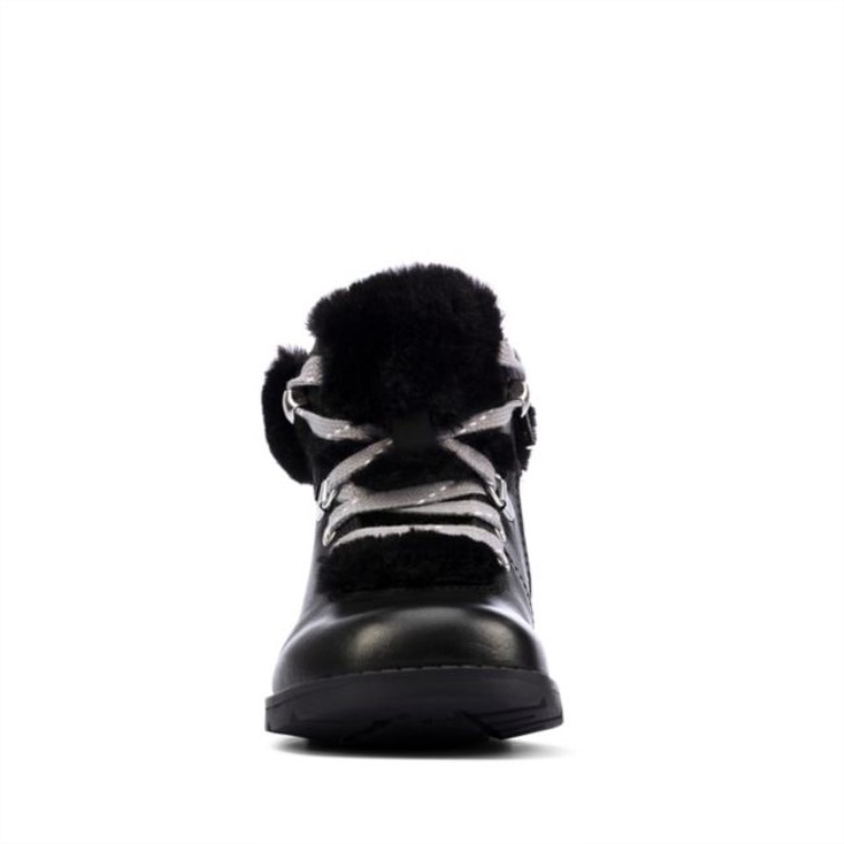 Clarks Cuero Negro Dabi Excursionista Niño Cuero Negro