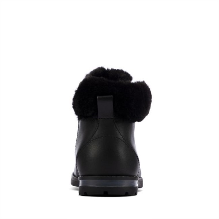 Clarks Cuero Negro Dabi Excursionista Niño Cuero Negro