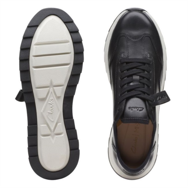 Clarks Cuero Negro Dash Lite Lo Cuero Negro