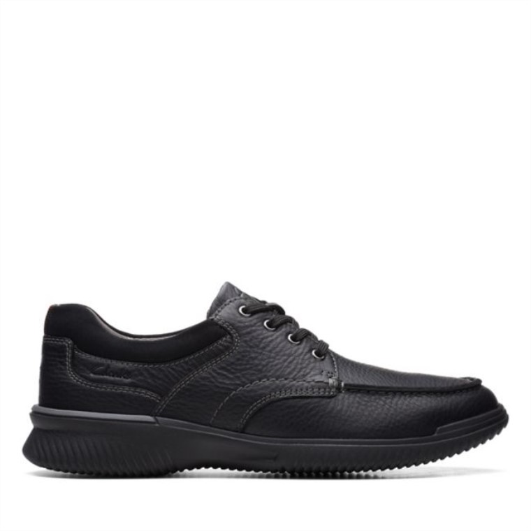 Cuero Negro Clarks Borde Donaway Cuero Negro