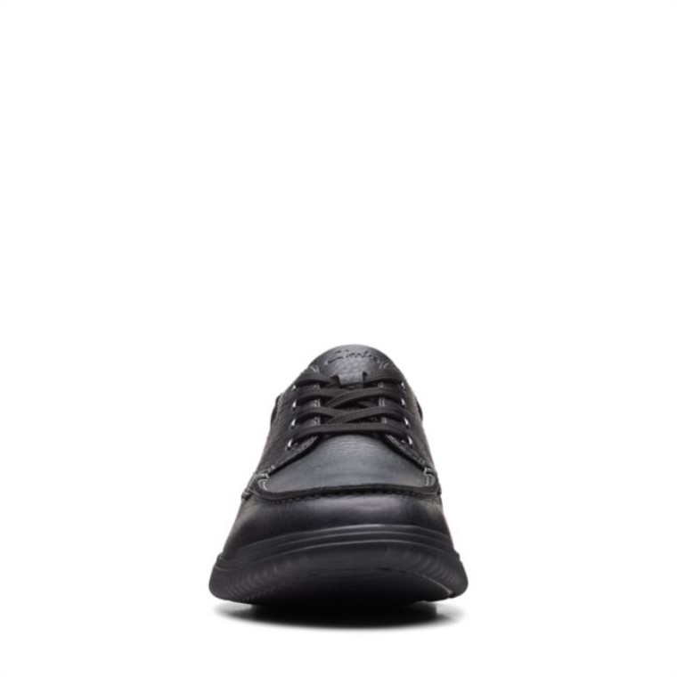 Cuero Negro Clarks Borde Donaway Cuero Negro