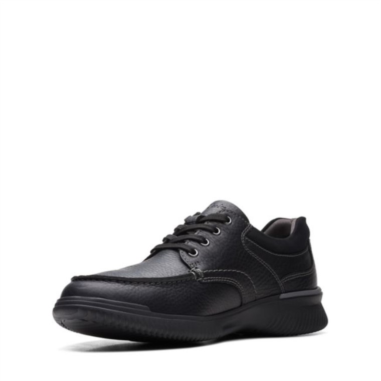 Cuero Negro Clarks Borde Donaway Cuero Negro