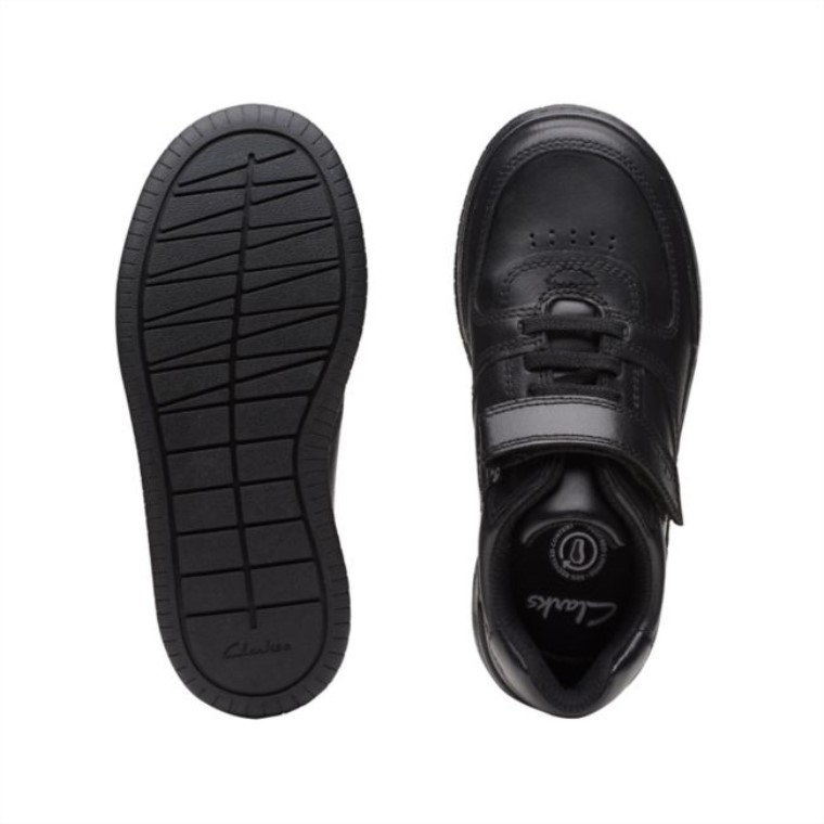 Clarks Cuero Negro Leonado Lay Kid Cuero Negro