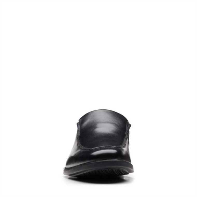 Cuero Negro Clarks Borde Howard Cuero Negro