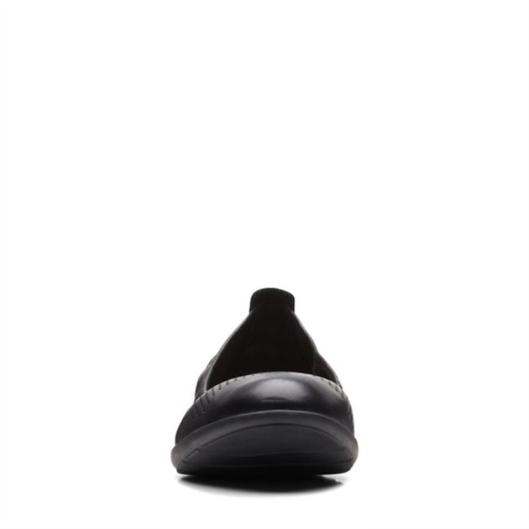 Clarks Cuero Negro Jenette Facilidad Cuero Negro