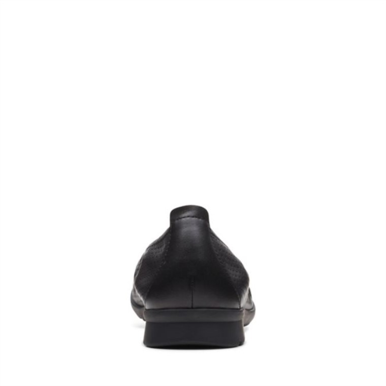 Clarks Cuero Negro Jenette Facilidad Cuero Negro